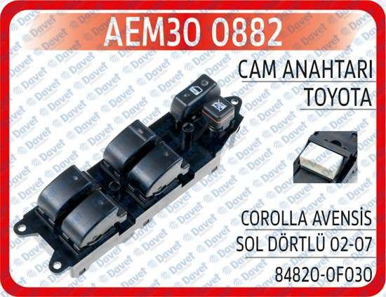 AEM 300882 Cam Anahtari Toyota Corolla Avensis Sol Dortlu 02-